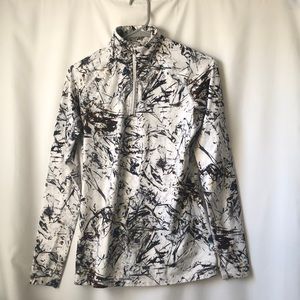 Nike pro combat snow camo half zip pullover